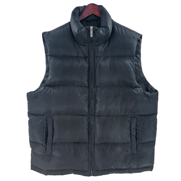 Kenneth Cole Reaction Men's Large Size Navy Blue Puffer Vest Down Adult Full Zip - Picture 1 of 7